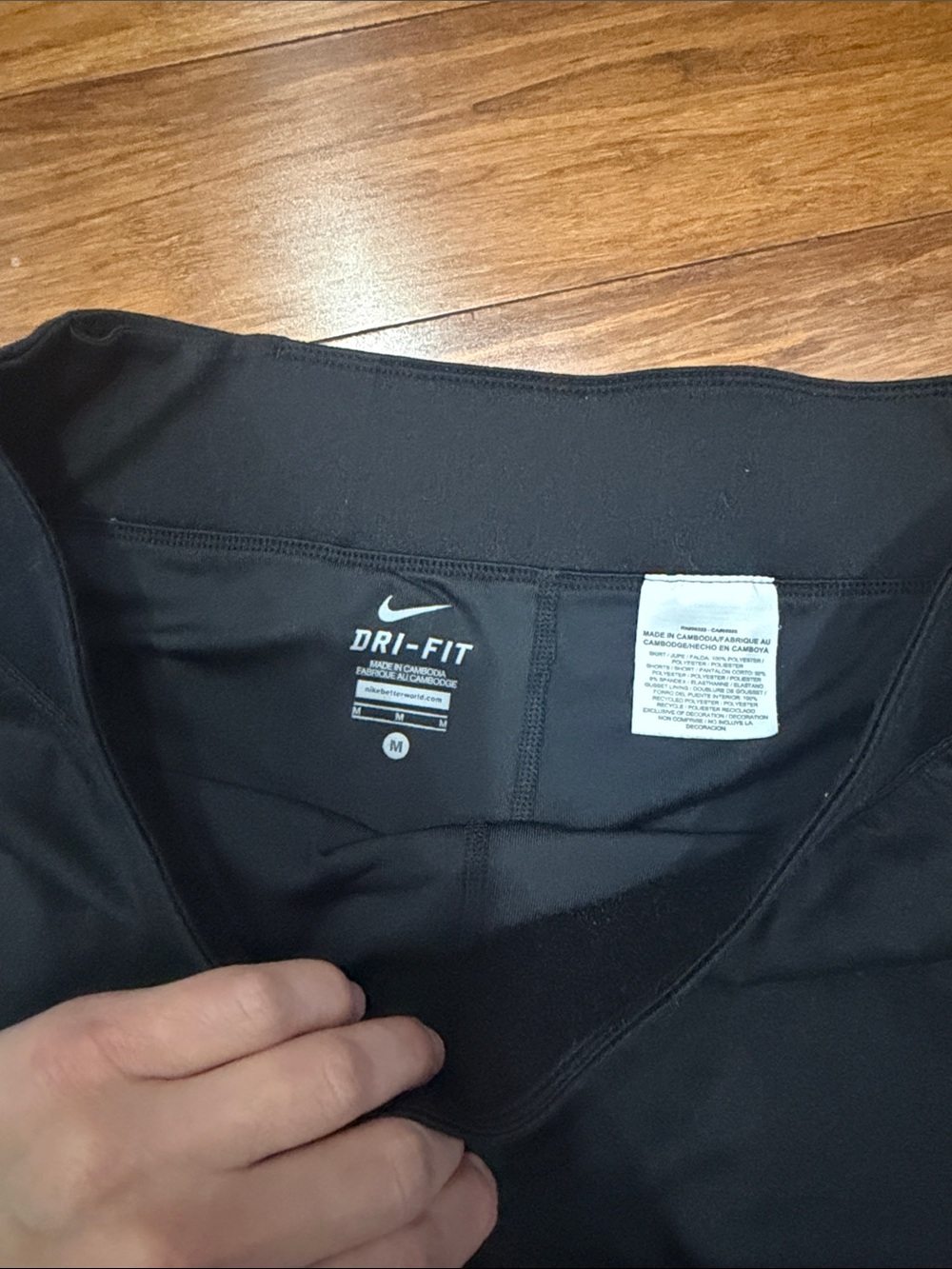 Nike Black Women's Athletic Skort with Swoosh - Picture 3 of 4